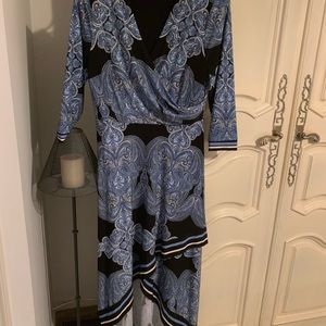 INC faux wrap dress